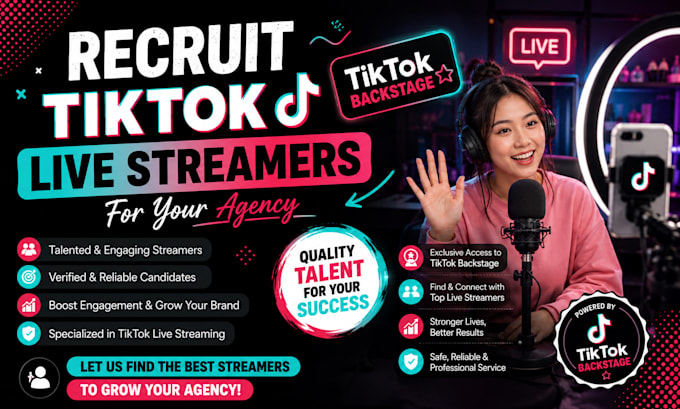 recruit tiktok live streamers for your agency