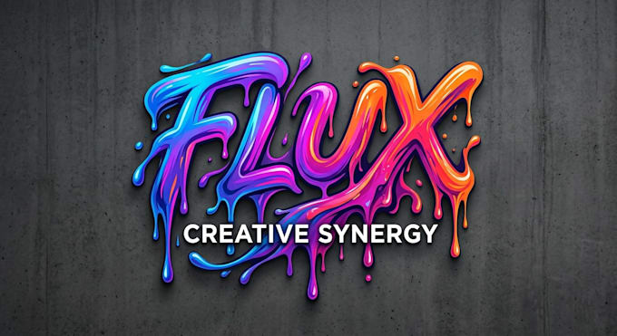 design a bold and creative dripping logo for your brand