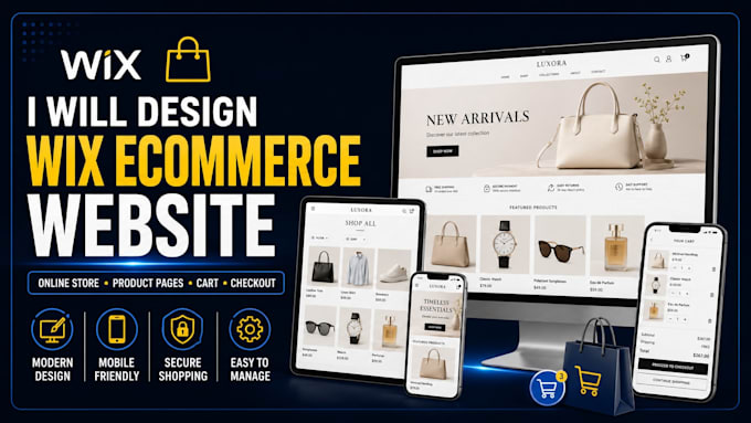 design wix ecommerce website and wix online store