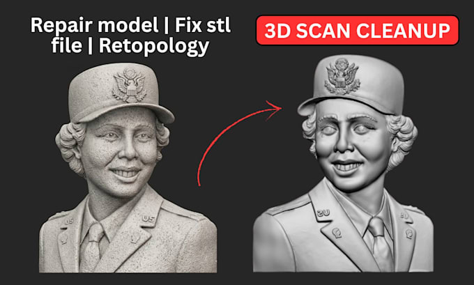Fix mesh file, edit stl, 3d scan cleanup, repair full body model for 3d ...
