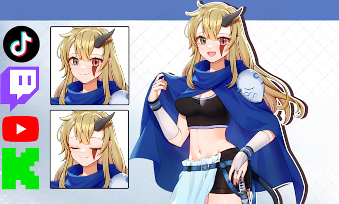 design and rig live2d vtuber model 2d vtuber model vtuber commission 2d anime