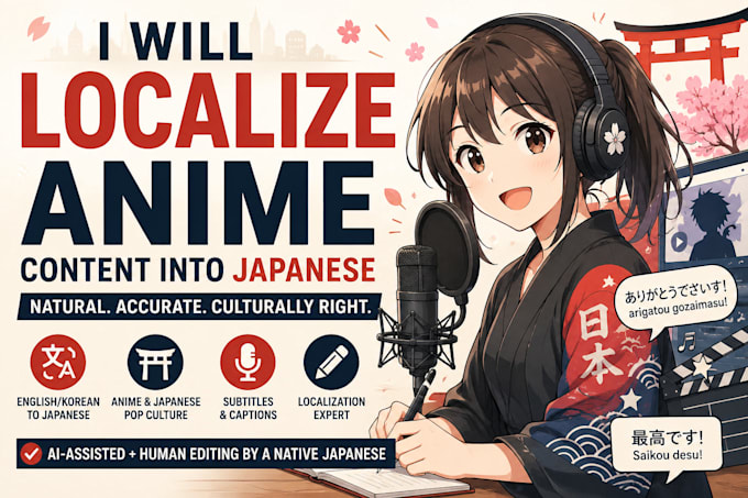 localize anime content into japanese