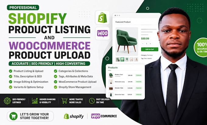 do shopify product listing and woocommerce product upload