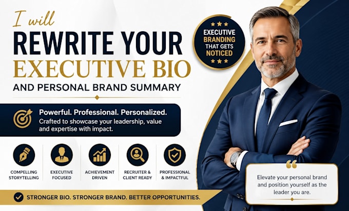 rewrite your executive bio and personal brand summary