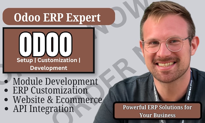 be your odoo expert to develop, customize modules and build odoo erp solutions