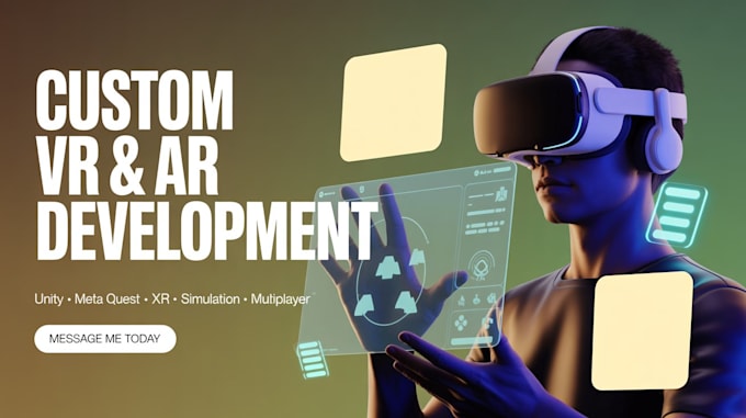 develop custom unity VR ar game simulation or immersive xr app VR game ar app