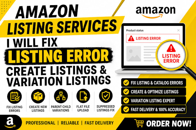 fix amazon flat file, listing and variation issues parent child variation