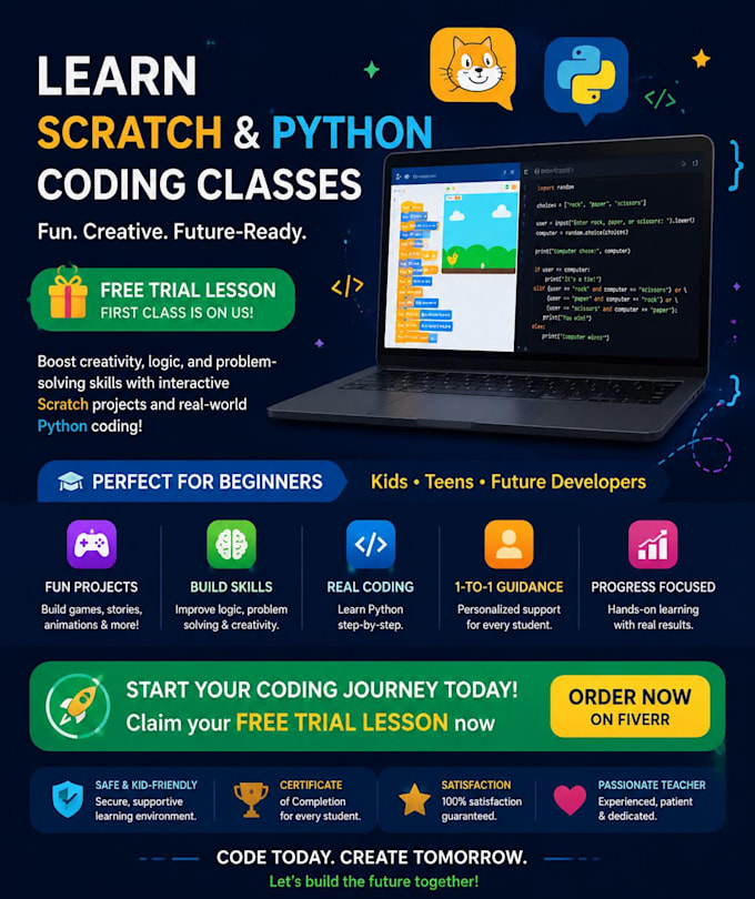 teach scratch coding and game development to kid