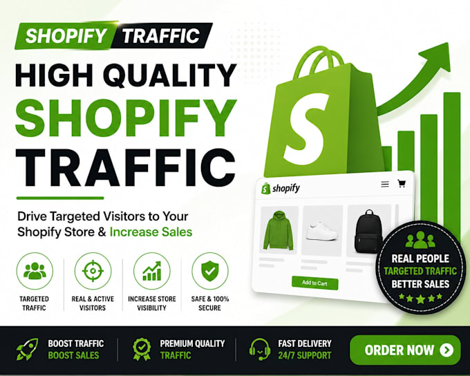 do organic shopify traffic, website promotion to boost shopify sales