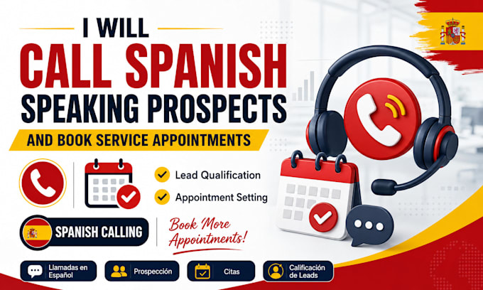 call spanish speaking prospects and book service appointments