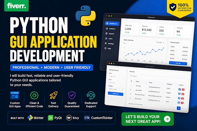 build python desktop gui applications