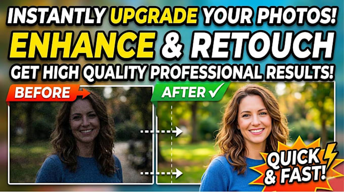 professionally enhance, retouch and improve your photos