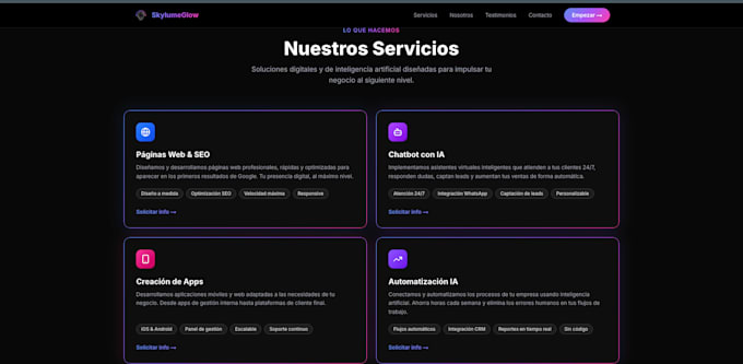 a modern fast website with SEO optimization
