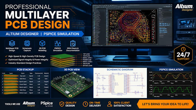 design multilayer pcb using altium designer and pspice simulation