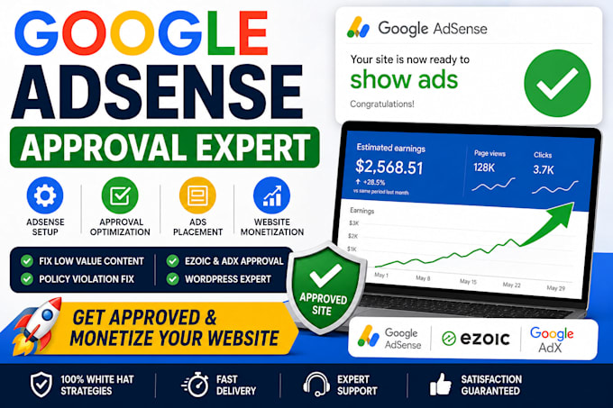 fix google adsense approval, ads placement and website monetization issues