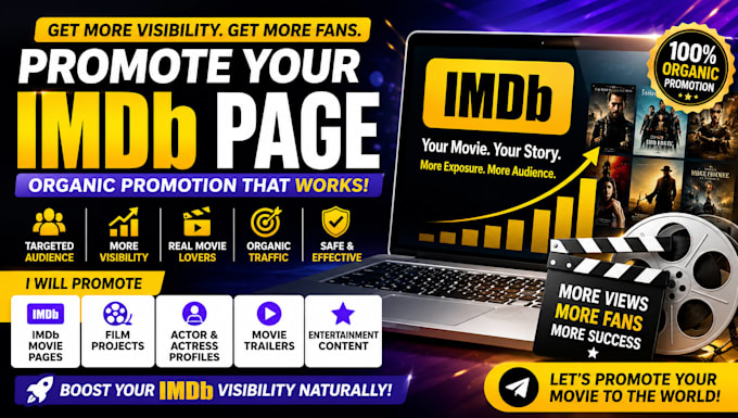 promote and boost your imdb movie, imdb page with promotion