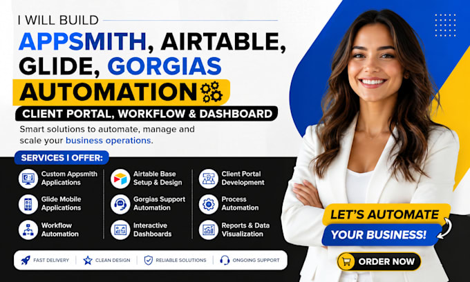 do appsmith airtable glide gorgias automation client portal workflow dashboard