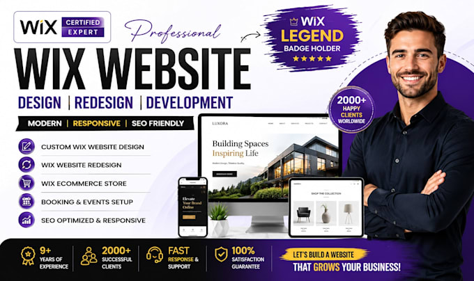 create wix website design, redesign business wix website, website development