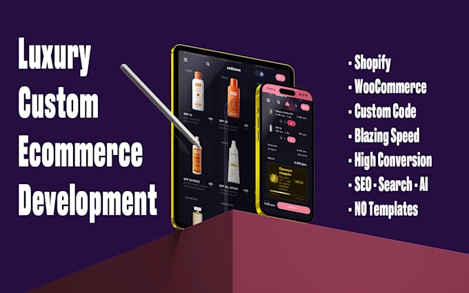 craft ecommerce website, luxury brand identity and ads