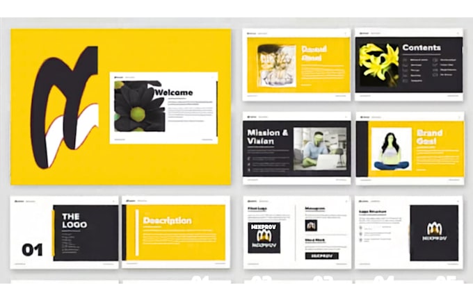 Design minimalist logo brand style guide, brand identity book ...