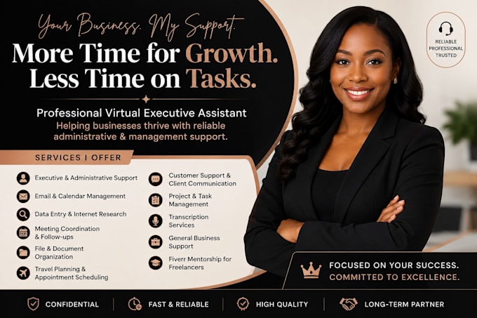 be executive virtual assistant, customer support and VA