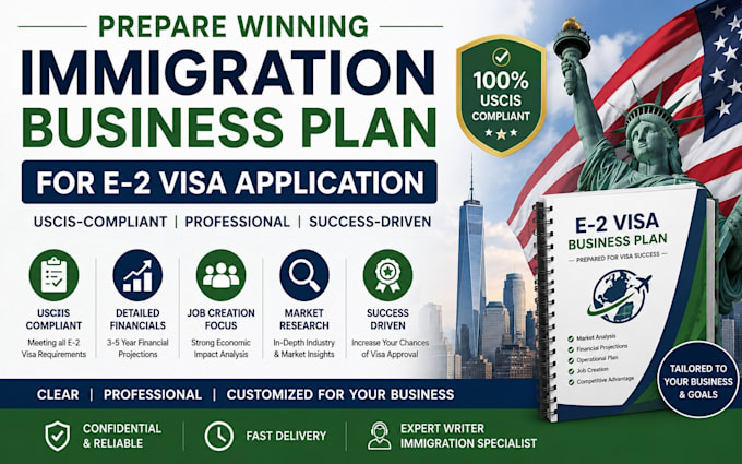prepare winning immigration business plan for e2 visa application