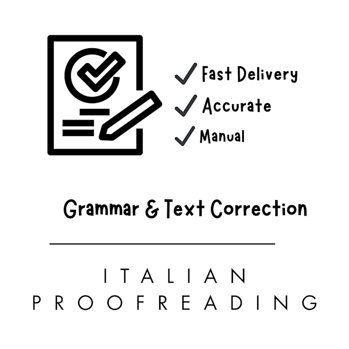 proofread and manually correct italian texts
