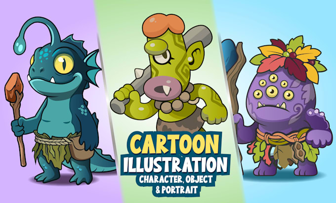 design custom cartoon character and chibi cartoon design