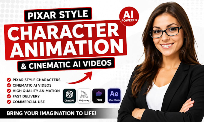 create pixar style character animation and cinematic ai video