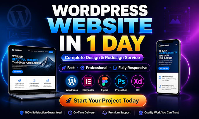 design or redesign wordpress website, landing page expert, elementor expert