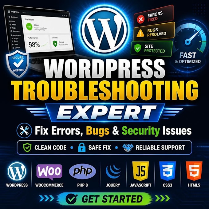 fix wordpress critical error, restore website quickly