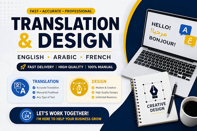 design social media posts and translation texts