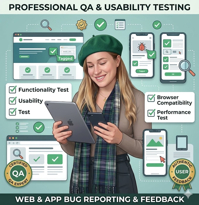 do website QA testing and usability testing