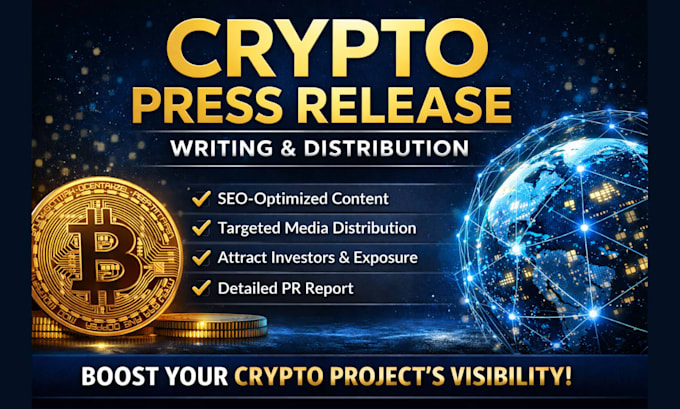 create press release writing, submit crypto press release crypto PR distribution