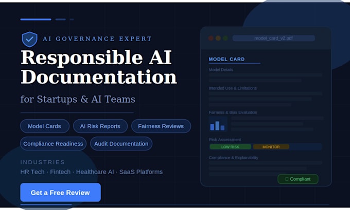 create ai governance policies model cards and audit reports
