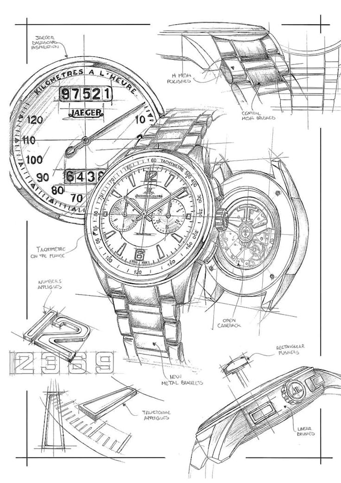 create professional 2d technical watch drawing and cad design for manufacturing