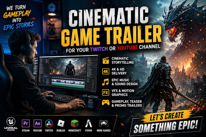 create a cinematic mobile game trailer and app store video