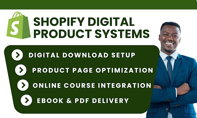 setup shopify digital product store downloads courses ebooks and automation