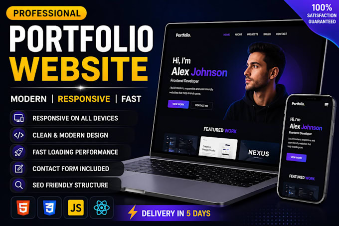 create modern portfolio website