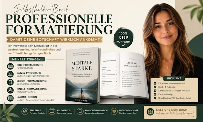 selbsthilfe buchformatierung, selbsthilfe kindle formatierung, layoutgestaltung