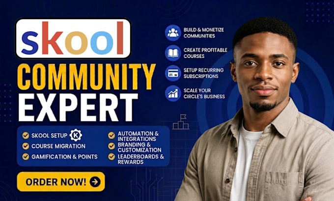 do skool online course setup skool community manager skool setup as skool expert