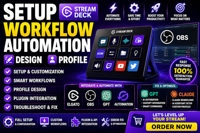 setup stream deck workflow automation design profile obs eglato gpt fix claude