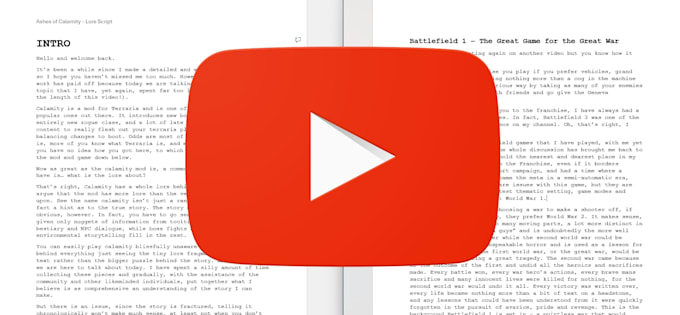 write a youtube script for you