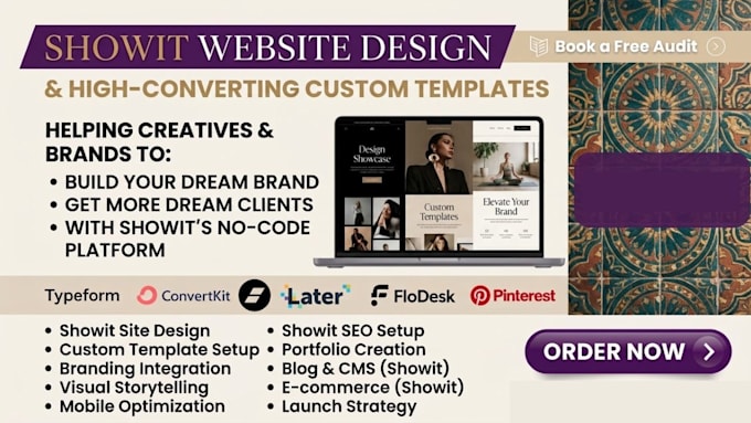 design showit website, customize showit template or do showit blog redesign