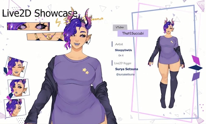 do professional live2d vtuber rigging with advanced face and hair physics