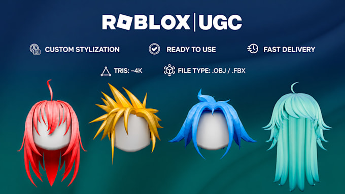 create custom roblox ugc hair for you