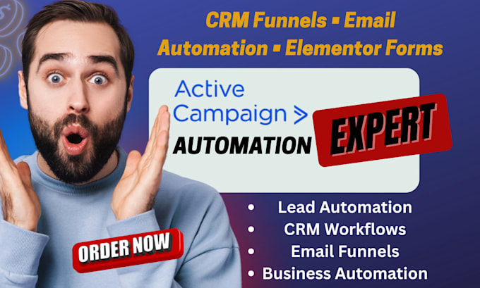 setup activecampaign automation with CRM funnels and elementor forms