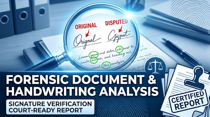 do forensic document, handwriting comparison, signature verification, analysis