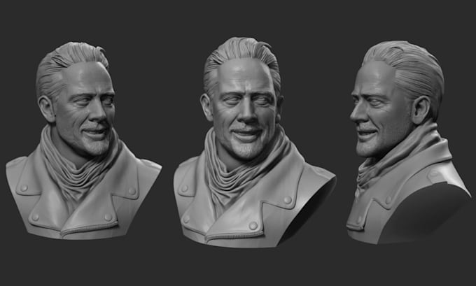 sculpt realistic 3d head model, 3d face, 3d bust sculpture stl for 3d printing