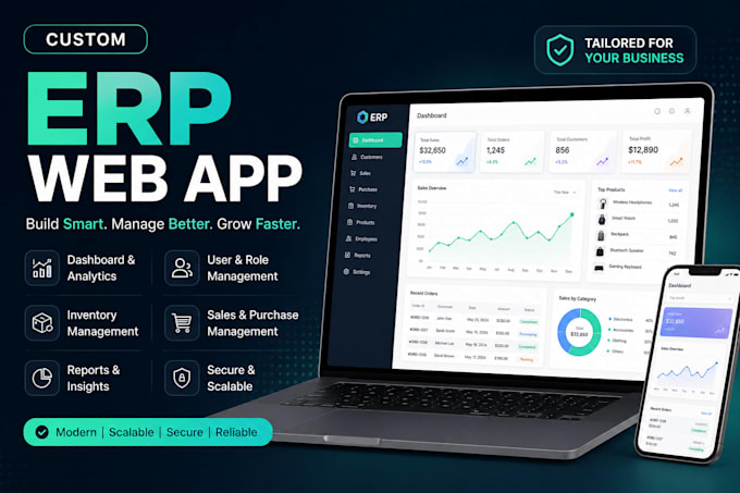 develop custom erp web application for your business